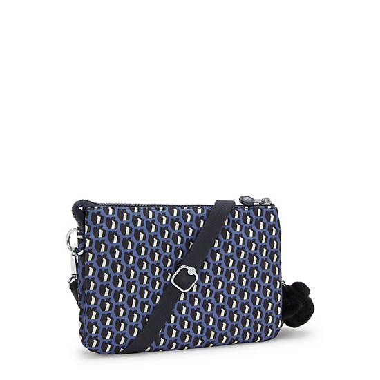 Riri Printed Crossbody Bag, 3D K Blue, large