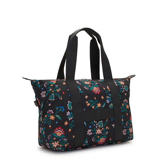 Frida Kahlo Art Medium Tote Bag, FK Floral, large