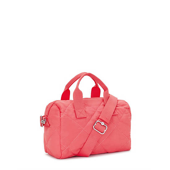 Bina Medium Quilted Shoulder Bag, Cosmic Pink Quilt, large