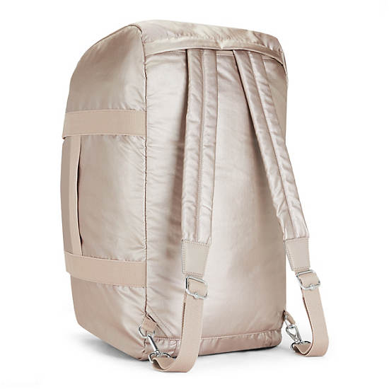 Palermo Up Metallic Convertible Duffle Backpack, Quartz Metallic, large