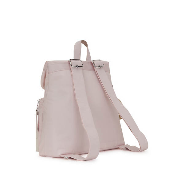 Breanna Medium Backpack, Primrose Pink Satin, large