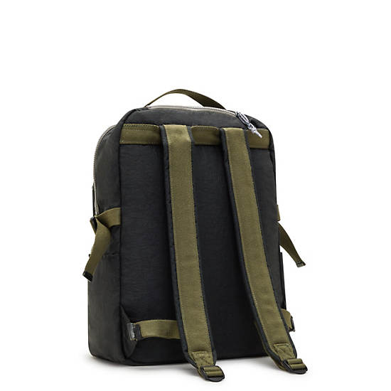 Kagan 16" Laptop Backpack, Black Green, large