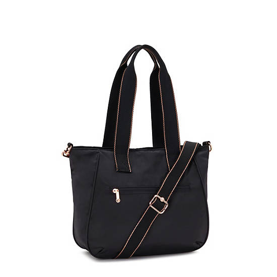 Karumi Tote Bag, Black Sateen, large Karumi Tote Bag, Black Sateen, large