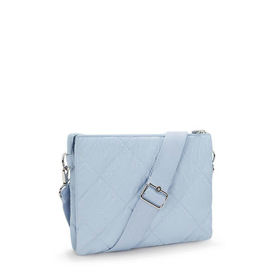 Riri Quilted Crossbody Bag, Glowing Blue Ql, large