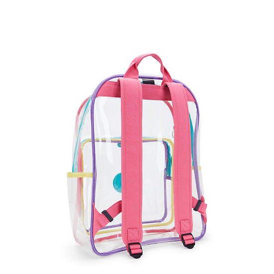 Bright Clear Backpack, Peacock Pop Multi, large