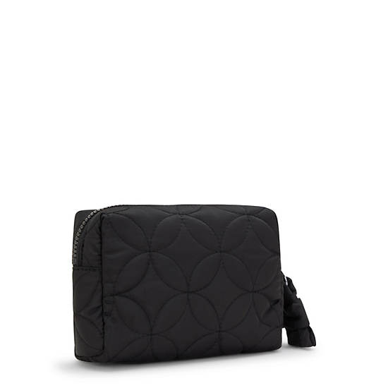 Wyston Quilted Pouch, Charcoal Quilt, large