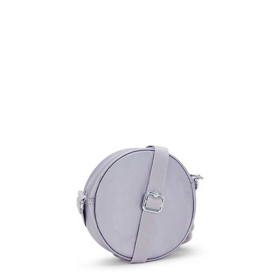 Fernanda Circle Crossbody Bag, Frosted Lilac Metallic, large