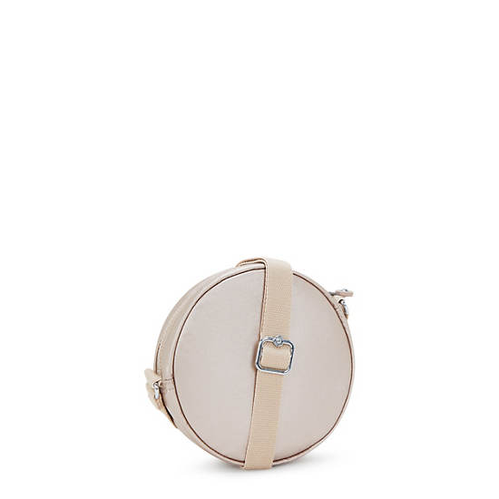 Fernanda Circle Crossbody Bag, Quartz Metallic, large