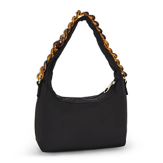 Kelsey Tortoise Chain Shoulder Bag, Charcoal Chain, large