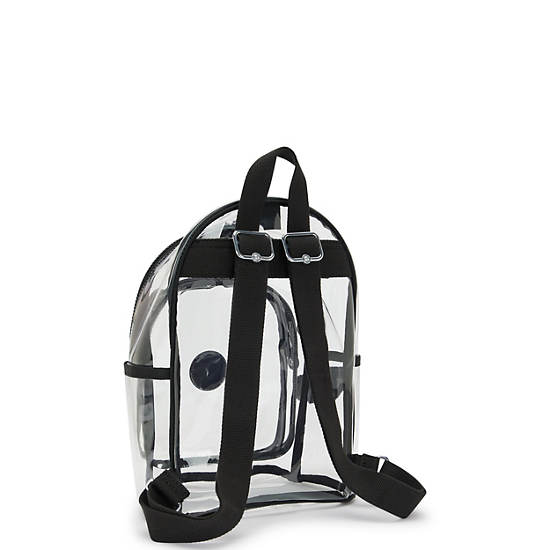 Jacinta Clear Backpack, Jet Black Fun, large