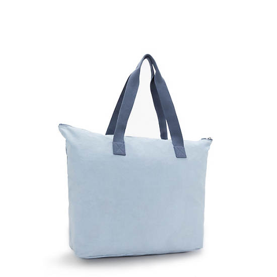 Davian Packable Tote Bag, Cozy Blue, large