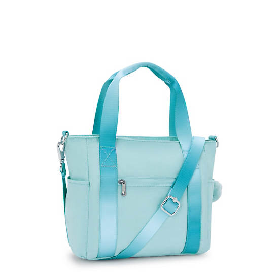 Jayla Small Tote Bag, Electric Teal Ombre, large