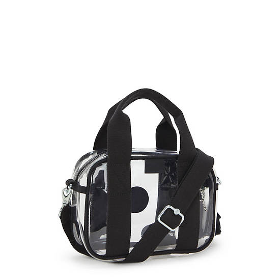 Nadale Clear Crossbody bag, Jet Black Fun, large