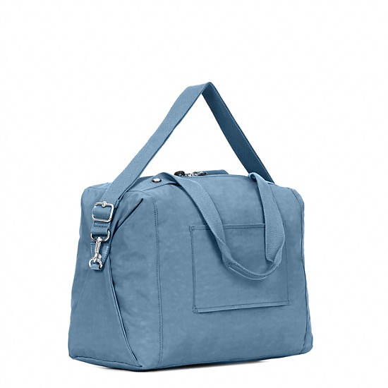 Ferra Weekender Duffel Bag, Blue Eclipse Print, large