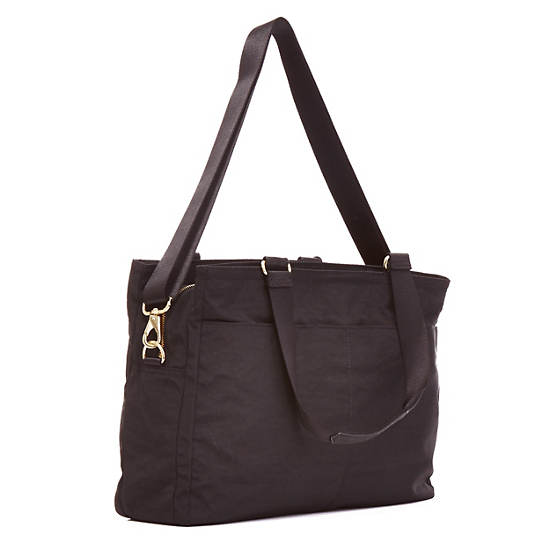 Linnie Tote Bag, Rabbit Black, large