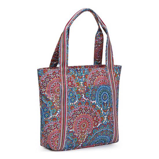 Foster Printed Tote Bag, Sunshine Happy, large