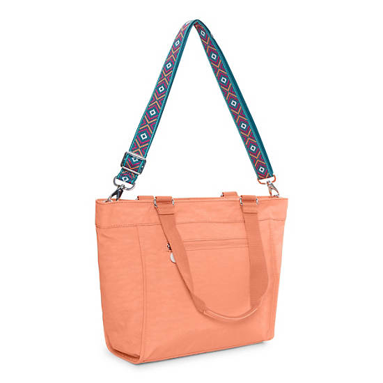 New Shopper Small Tote Bag, Peachy Pink, large