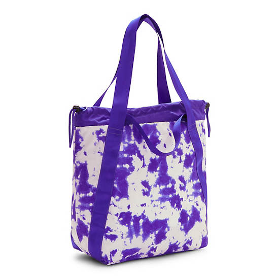 Desta Printed Gym Tote Bag, Mariposa Wind Sapphire, large