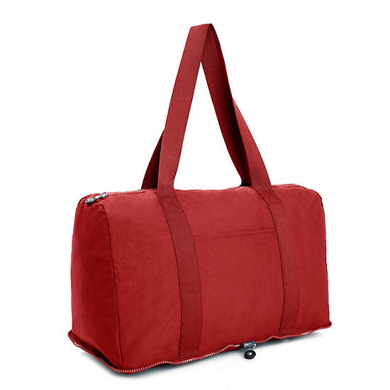 Honest Foldable Duffle Bag, Dark Fushia, large