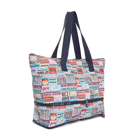 Imagine Printed Foldable Tote Bag, Hello Weekend, large