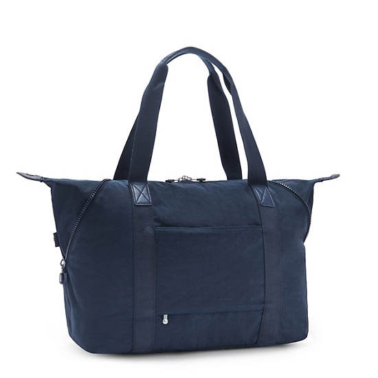 Art Medium Tote Bag, Blue Bleu 2, large