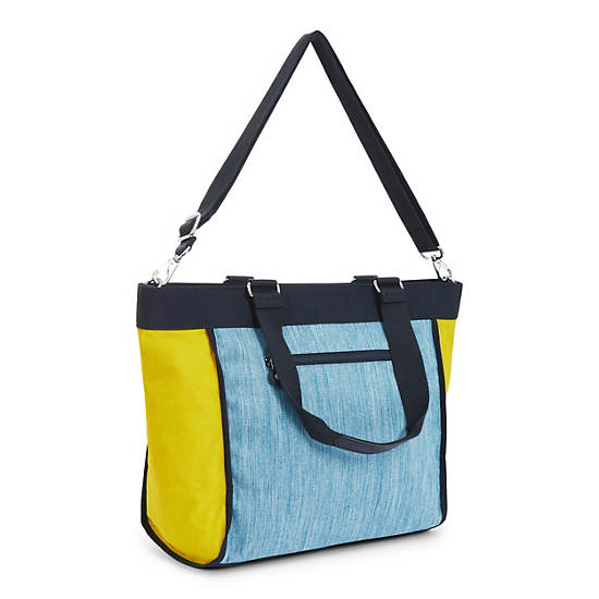 New Shopper Large Tote Bag, Perri Blue, large