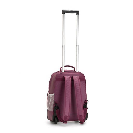 Sanaa Large Metallic Rolling Backpack, Fig Purple Metallic, large