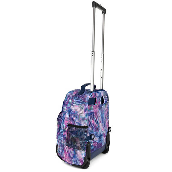 Sanaa Large Printed Rolling Backpack, Metallic Rust, large