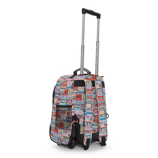 Sanaa Large Printed Rolling Backpack, Hello Weekend, large