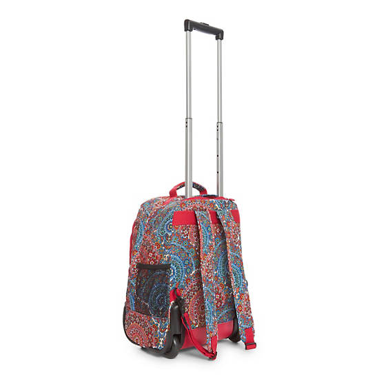 Sanaa Large Printed Rolling Backpack, Sunshine Happy, large