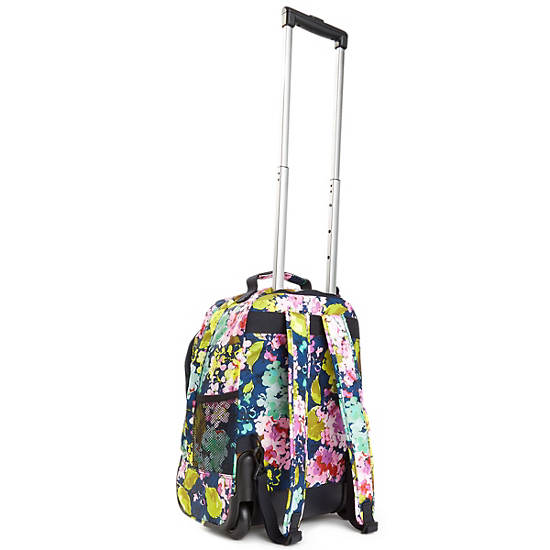 Sanaa Large Printed Rolling Backpack, Poppy Floral, large