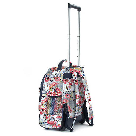 Sanaa Large Printed Rolling Backpack, Valentine Pink, large