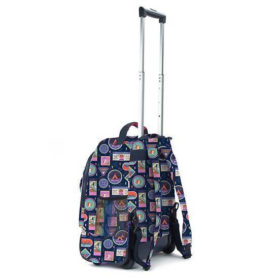 Sanaa Large Printed Rolling Backpack, Gradient Hair, large