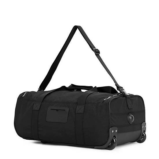 Discover Small Carry-On Rolling Luggage Duffle, Black, large