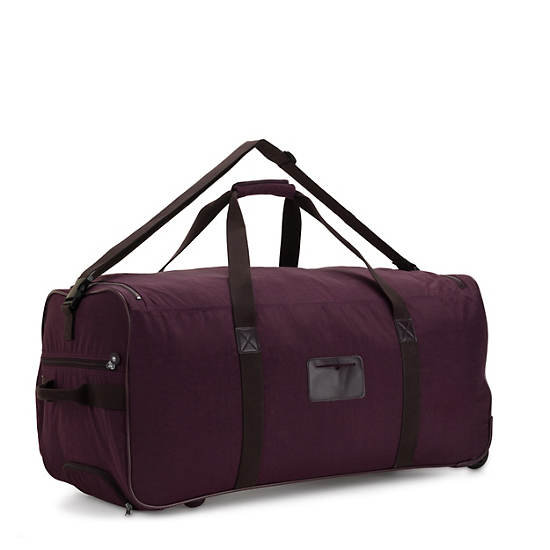 Discover Large Rolling Luggage Duffle, Dark Plum, large