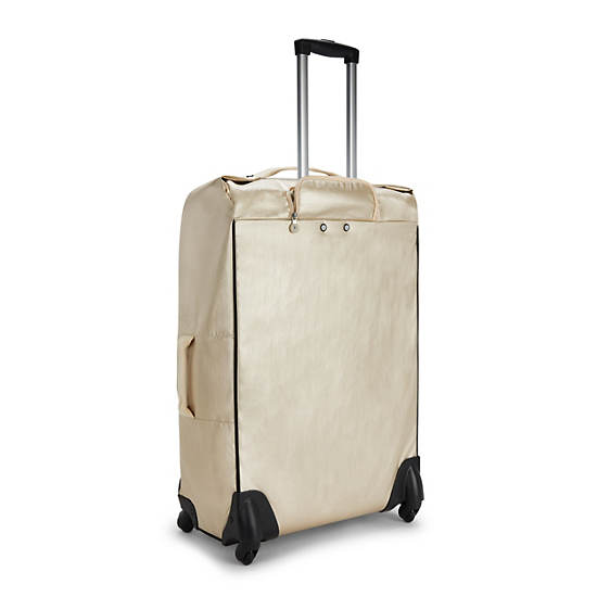 Darcey Large Metallic Rolling Luggage, Starry Gold Metallic, large