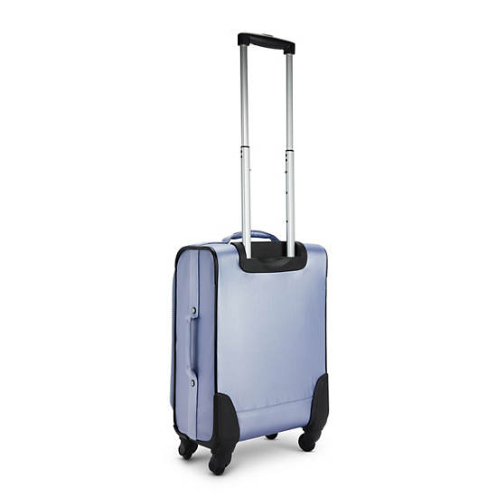 Parker Small Metallic Rolling Luggage, Clear Blue Metallic, large