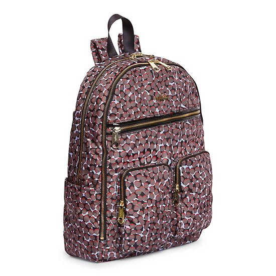 Tina Large Laptop Backpack - Graphic Animal Brown | Kipling