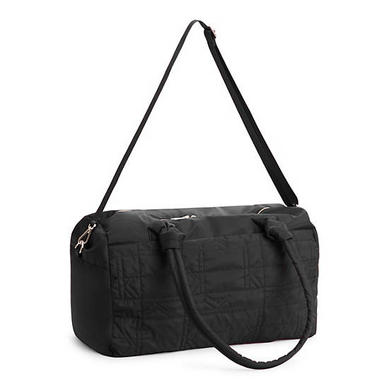 Val XL Quilted Duffle - Black Plaid Combo | Kipling