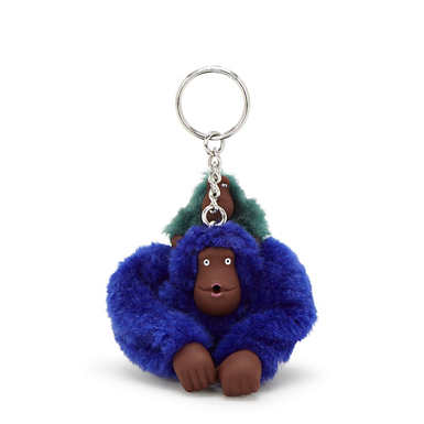 Mom and Baby Sven Monkey Keychain - Navy Mist WB