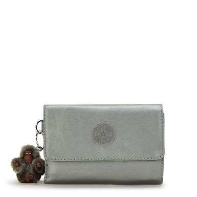 Pixi Medium Metallic Organizer Wallet - Moon Grey Metallic