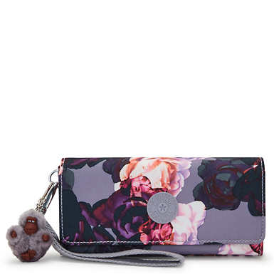 Rubi Large Printed Wristlet Wallet - Kissing Floral