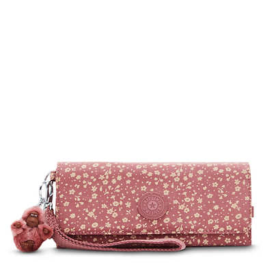Rubi Large Printed Wristlet Wallet - Bubbly Flowers Pink