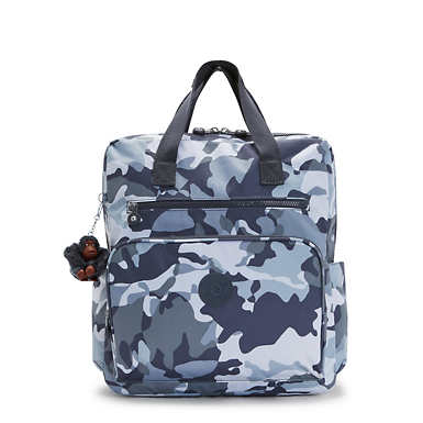 Audrie Printed Diaper Backpack - Cool Camo Grey