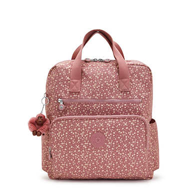 Audrie Printed Diaper Backpack - Bubbly Flowers Pink