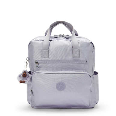 Audrie Metallic Diaper Backpack - Frosted Lilac Metallic