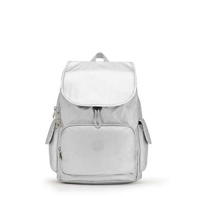 City Pack Metallic Backpack - Bright Silver