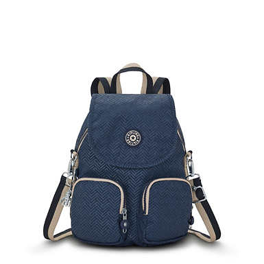 Firefly Up Convertible Printed Backpack - Endless Blue Embossed