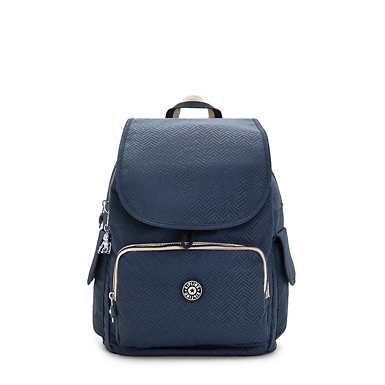 City Pack Medium Printed Backpack - Endless Blue Embossed