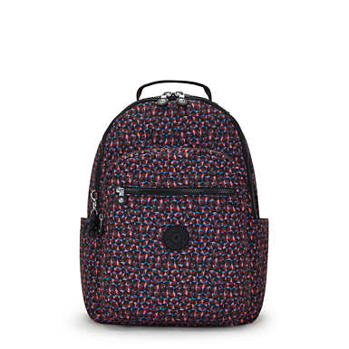 Seoul Large Printed 15" Laptop Backpack - Happy Squares